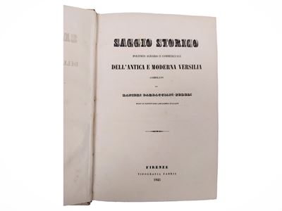 Ranieri Barbacciani Fedeli, Saggio storico politico agrario e commerciale dell’antica e moderna V...