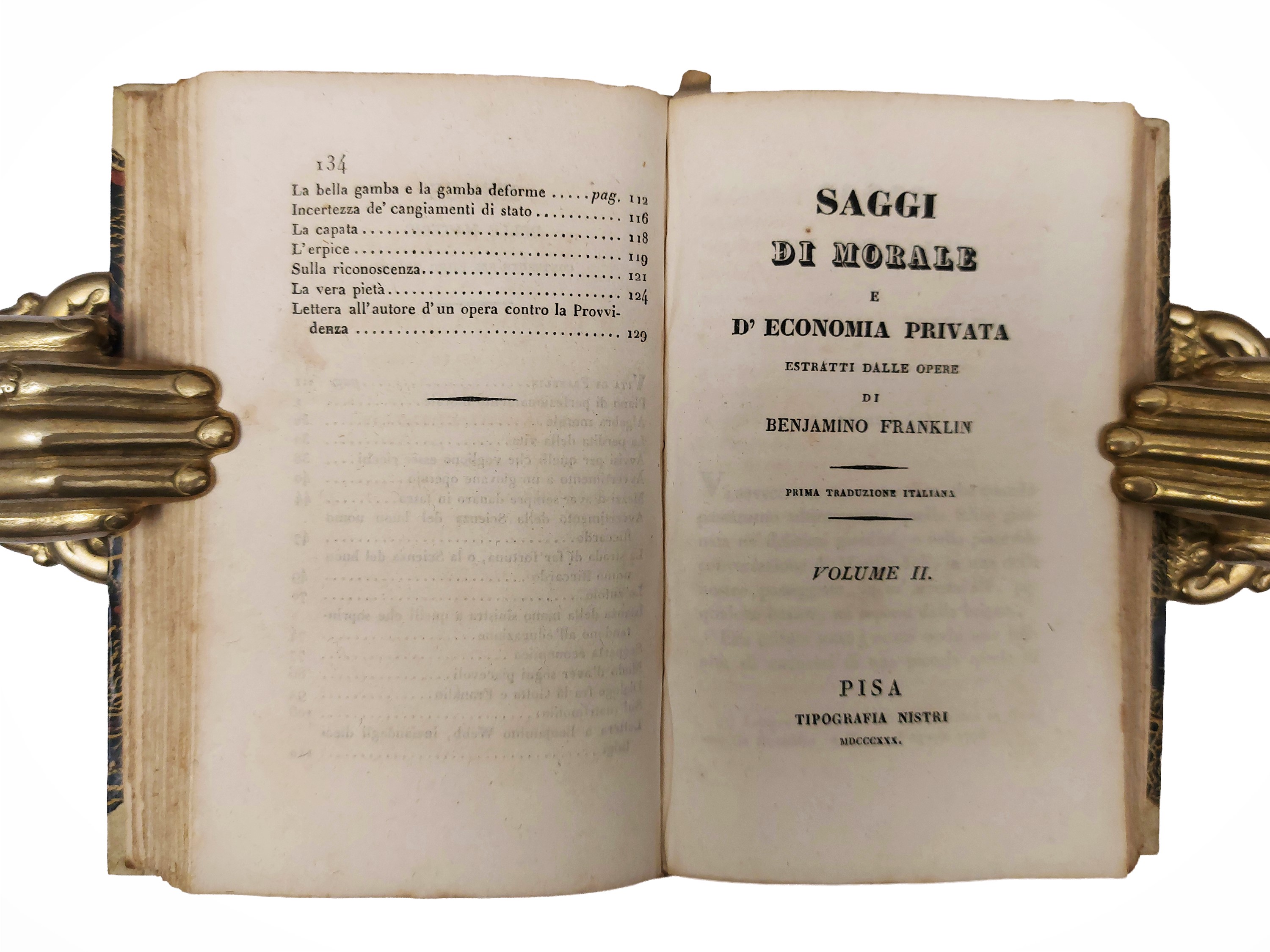 Franklin, Saggi di morale e d’economia privata