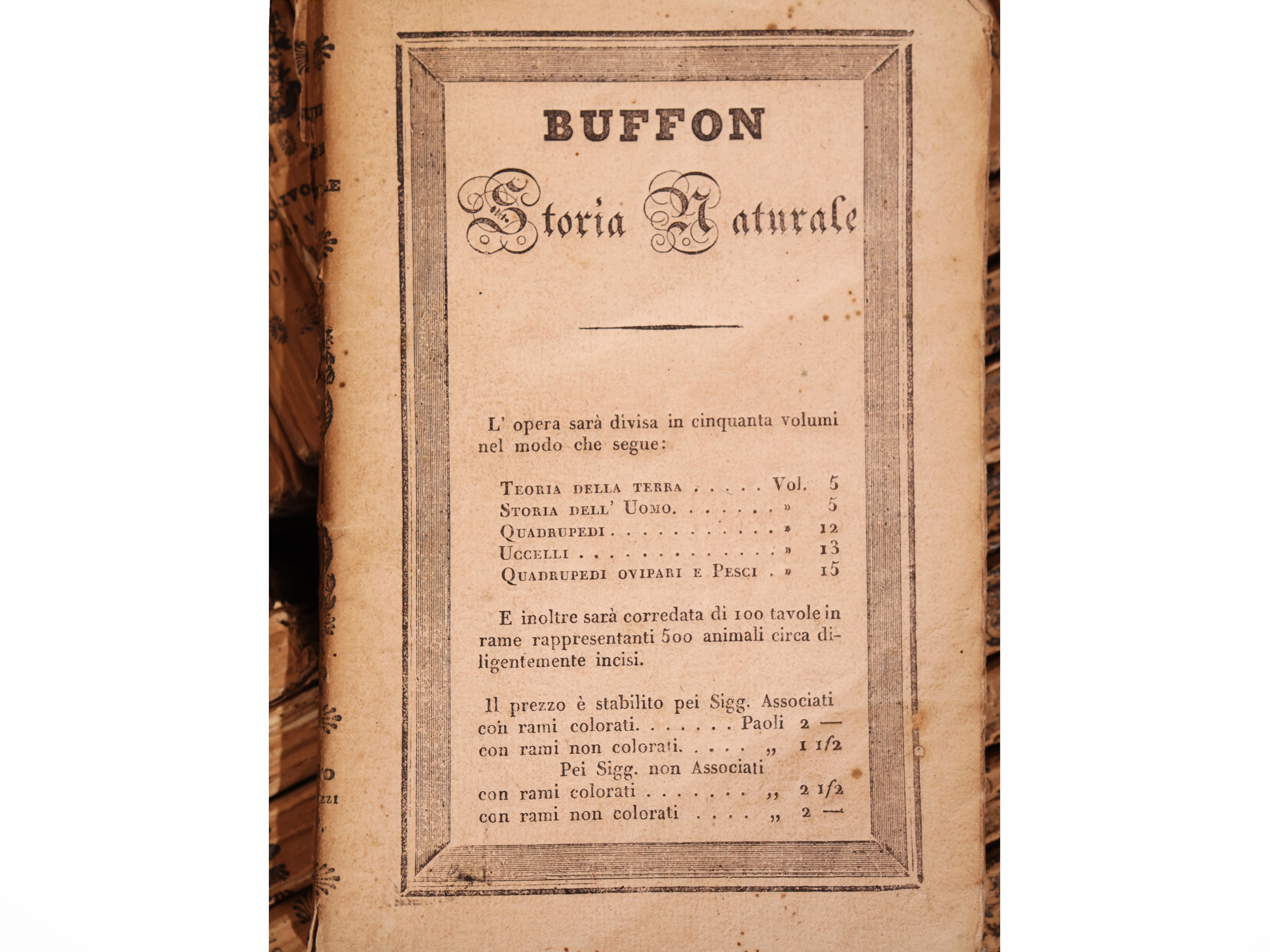 Storia naturale di Buffon (edizione con rami), 1829-1833, 53 volumi