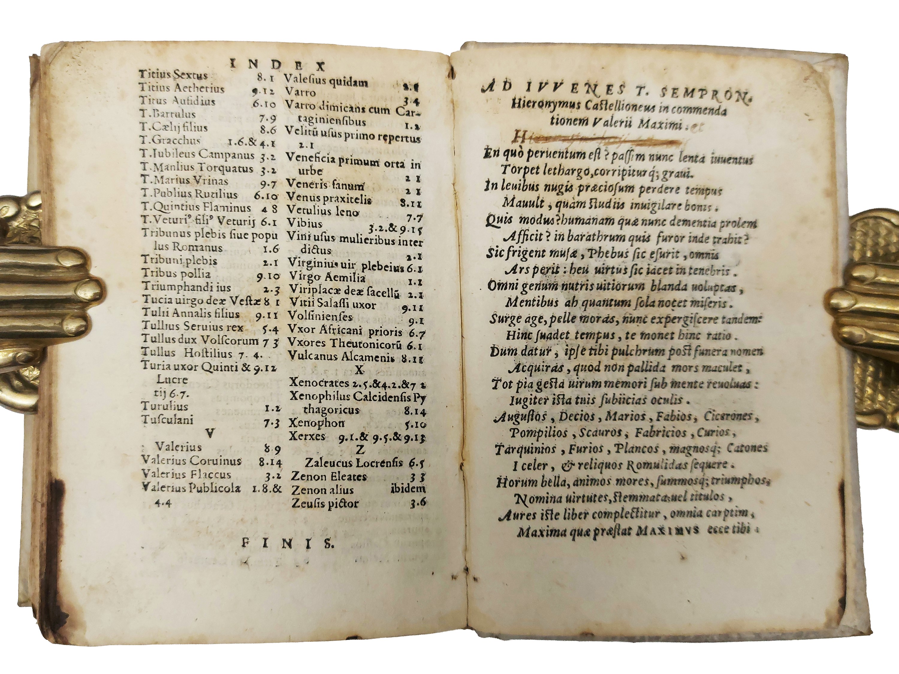 Valerius Maximus - Dictorum factorumque memorabilium libri IX, Venezia 1571