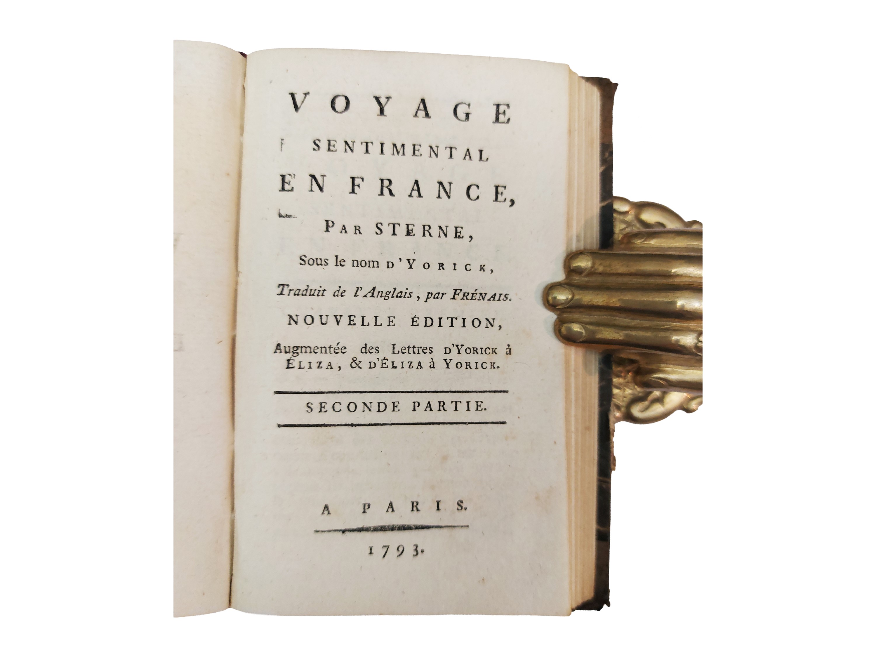 Laurence Sterne - Voyage sentimental en France (Traduzione dal saggio di Yorick), 1793