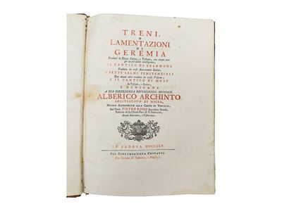 Treni ovvero Lamentazioni di Geremia e raccolta di traduzioni bibliche in latino e volgare