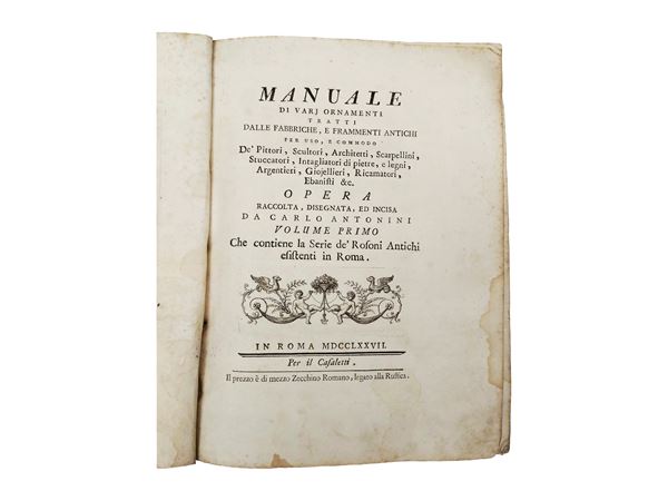 Manuale di varj ornamenti