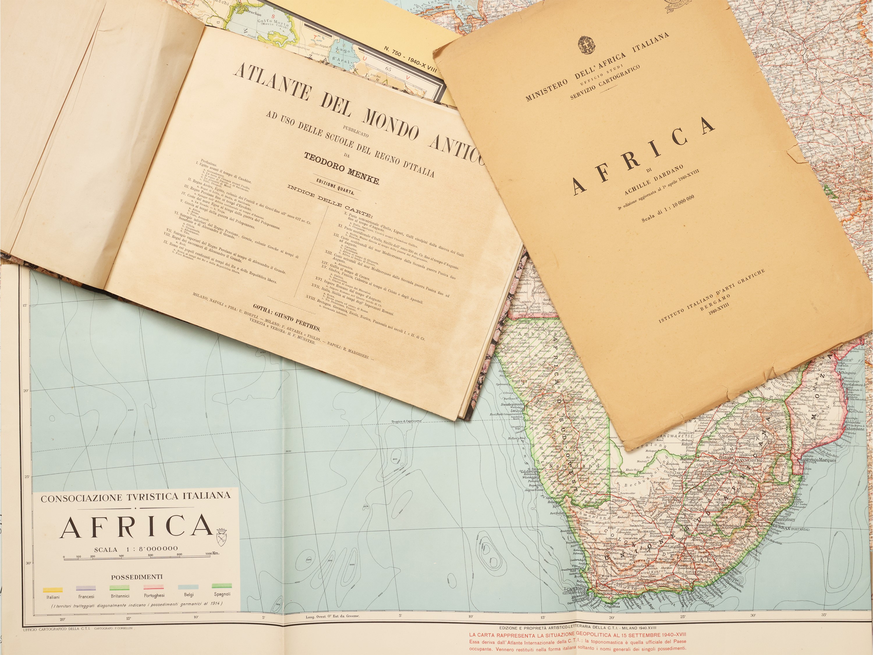 Cartografia, Atlante del mondo antico (Edizione Quarta), con tavole e carte geografiche