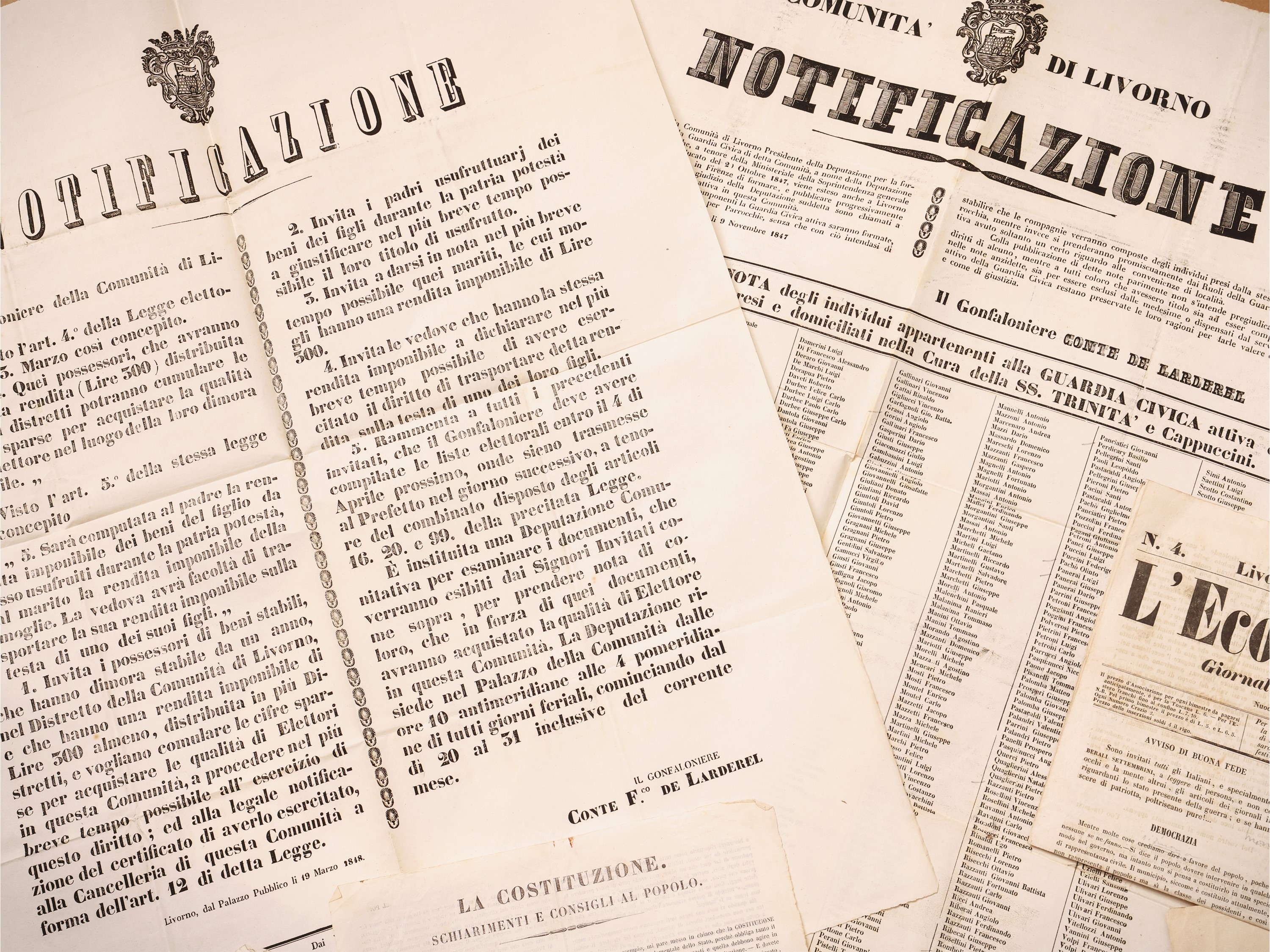 Raccolta di documenti risorgimentali: giornali, dispacci, proclami, bollettini e documenti vari