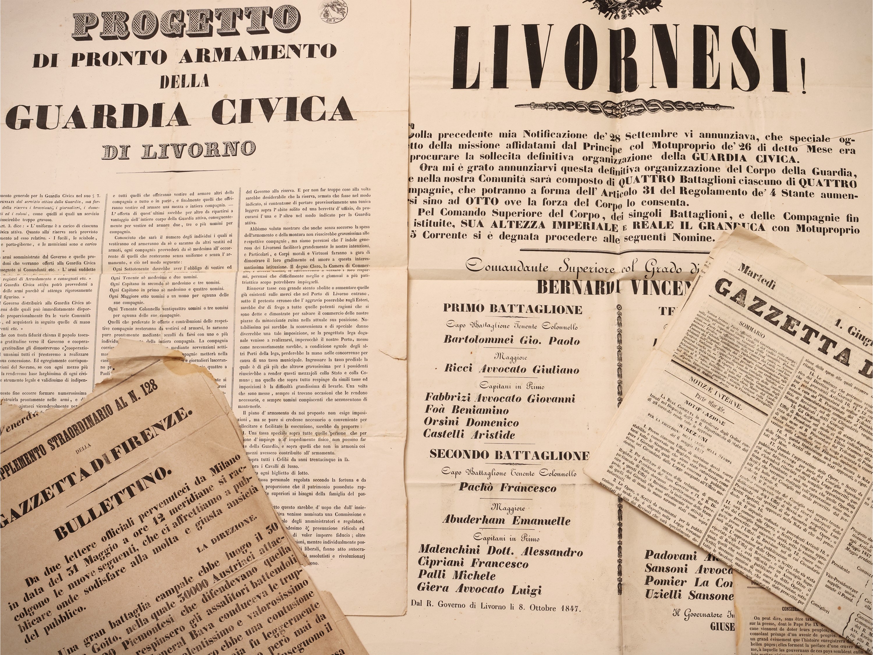 Raccolta di documenti risorgimentali: giornali, dispacci, proclami, bollettini e documenti vari