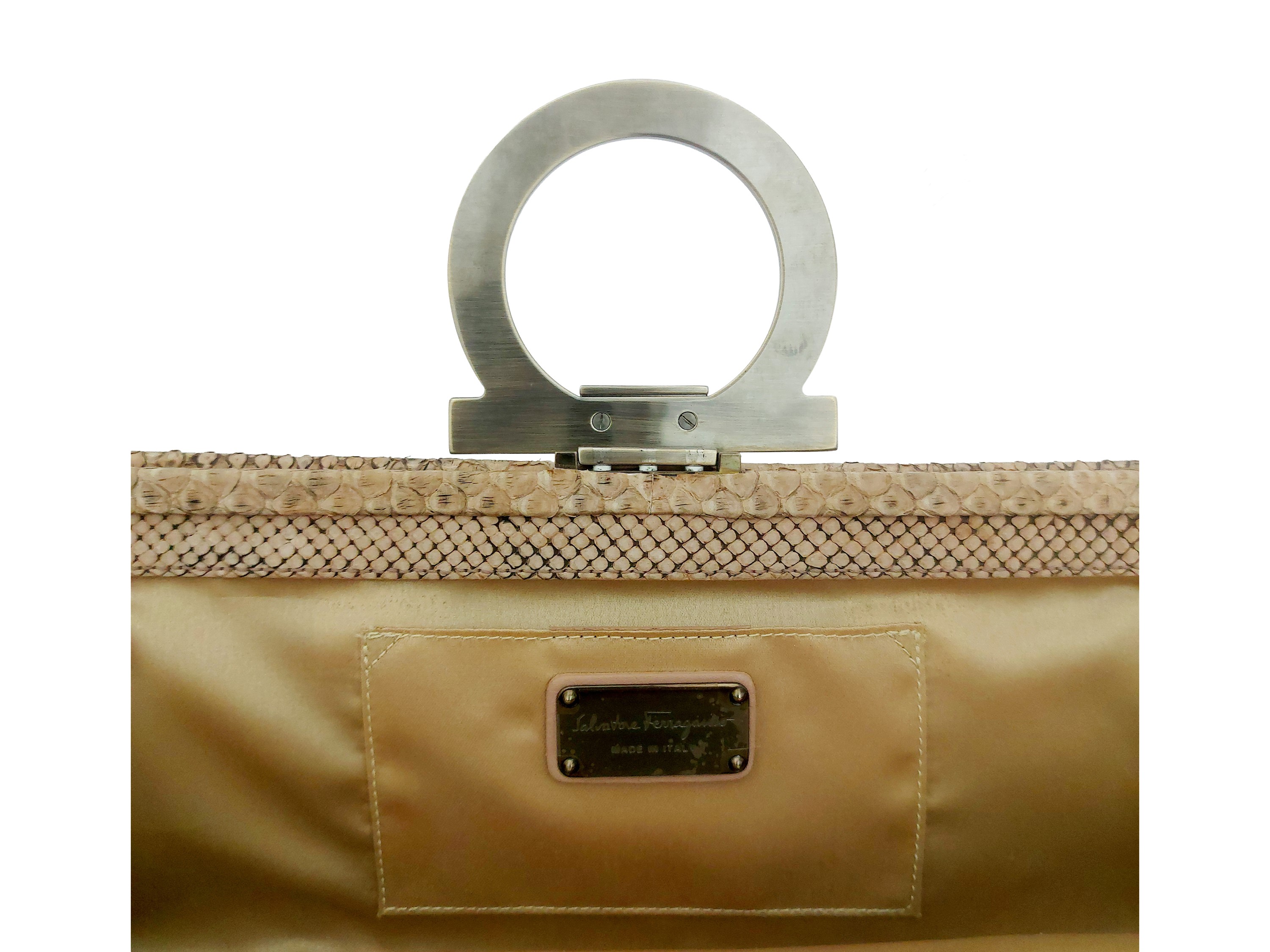 Salvatore Ferragamo - Pochette in Pitone Naturale
