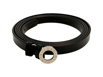Bulgari - Cintura Doppia in Pelle Nera