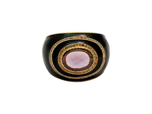 Roberto Cavalli - Black enamel bangle