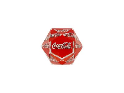 Presse-papier sfaccettato Coca-Cola, diametro 5,5 cm