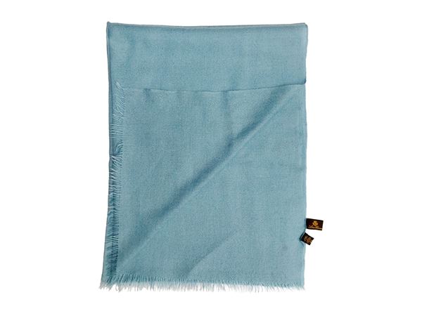 Loro Piana - Pashmina in cashmere e seta celeste