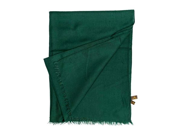Loro Piana - Forest green cashmere and silk pashmina