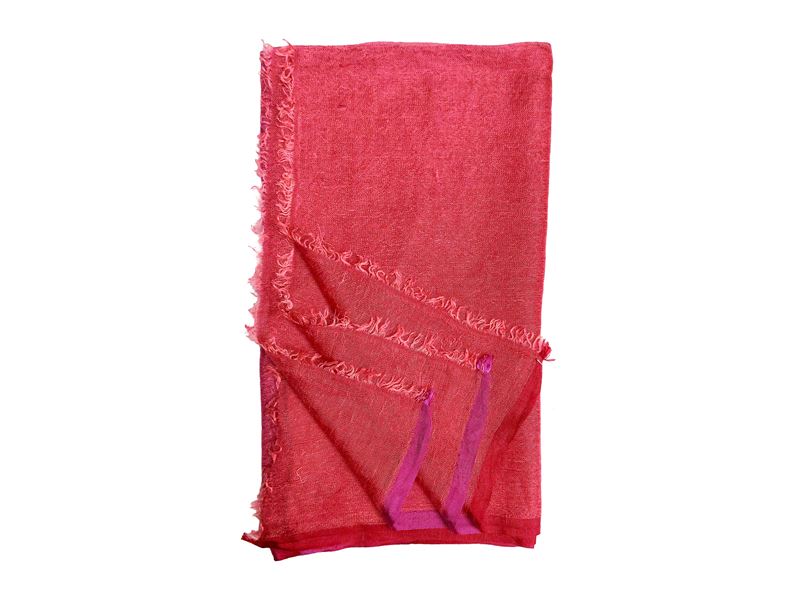 Stola in Seta e Lino Fucsia
