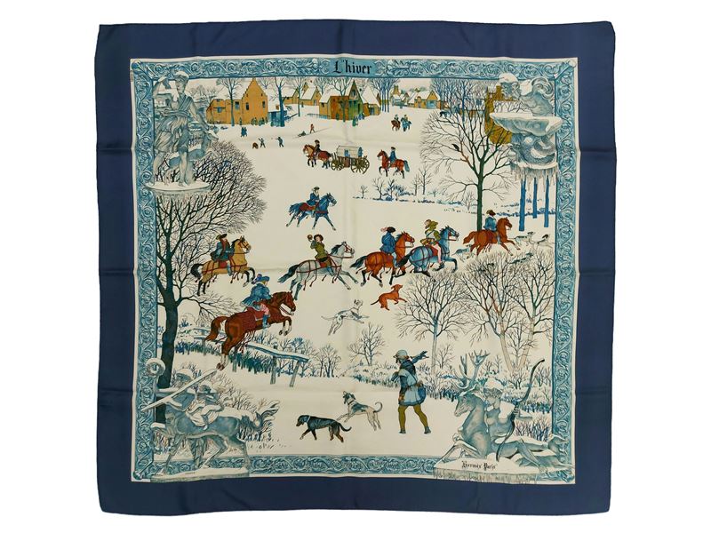 Hermès - Foulard in Seta "L'hiver"