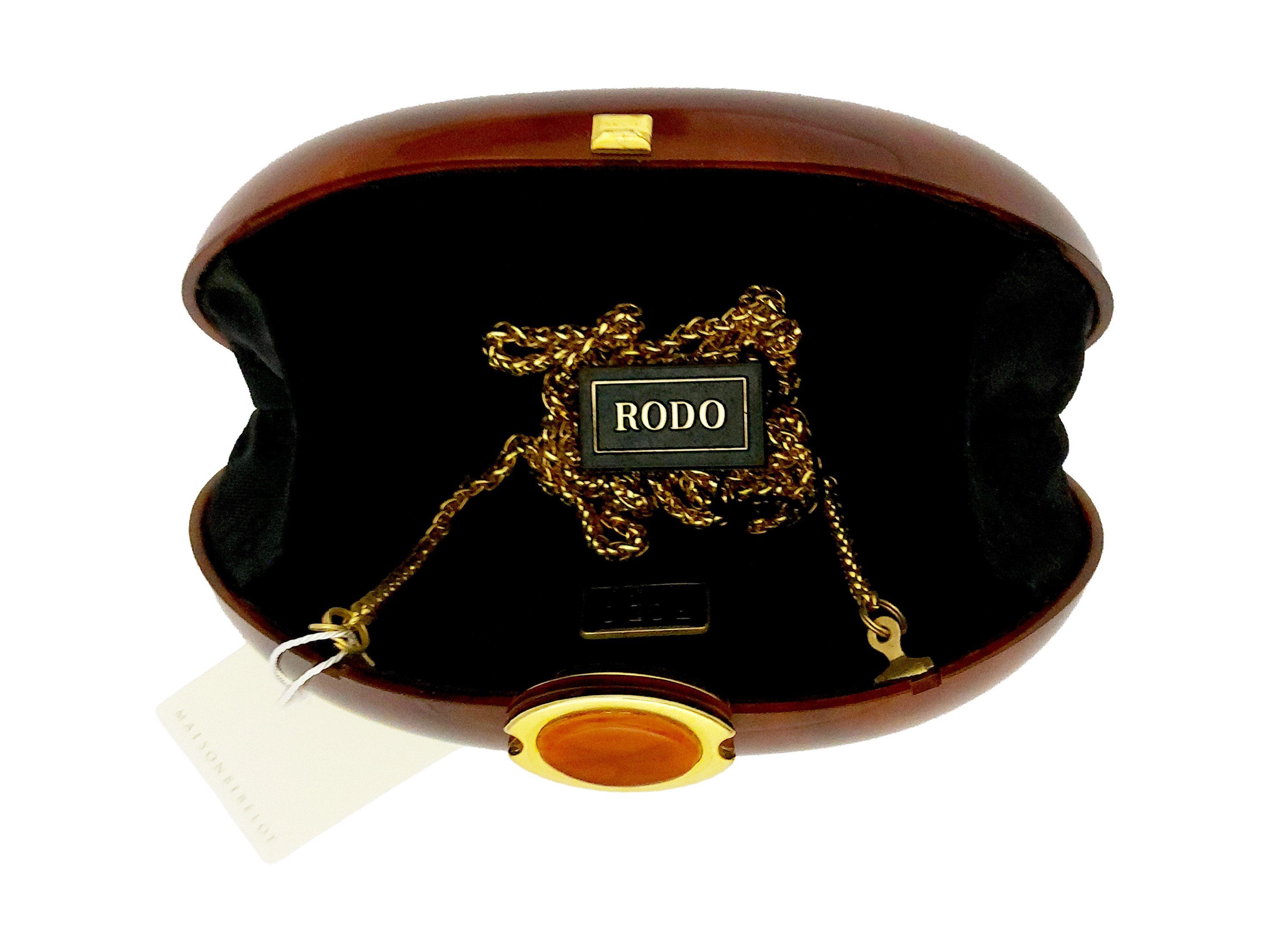 Rodo - Clutch Rigida in Resina Ad Imitazione della Tartaruga