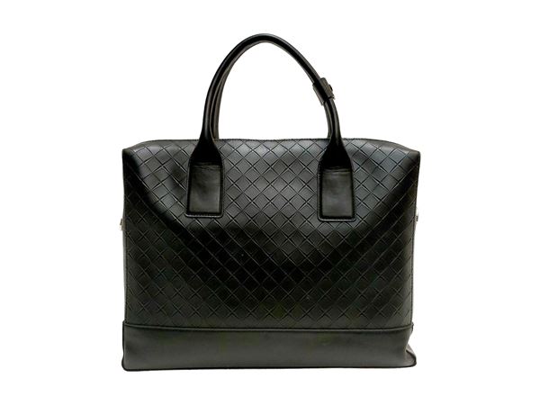 Bottega Veneta - Black leather work bag
