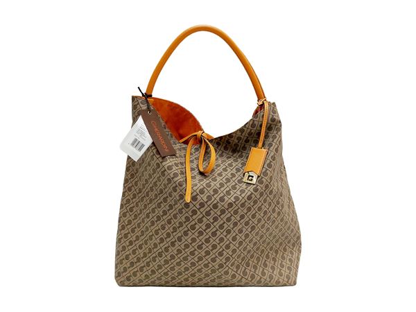 Gherardini - Brown monogram fabric shopper