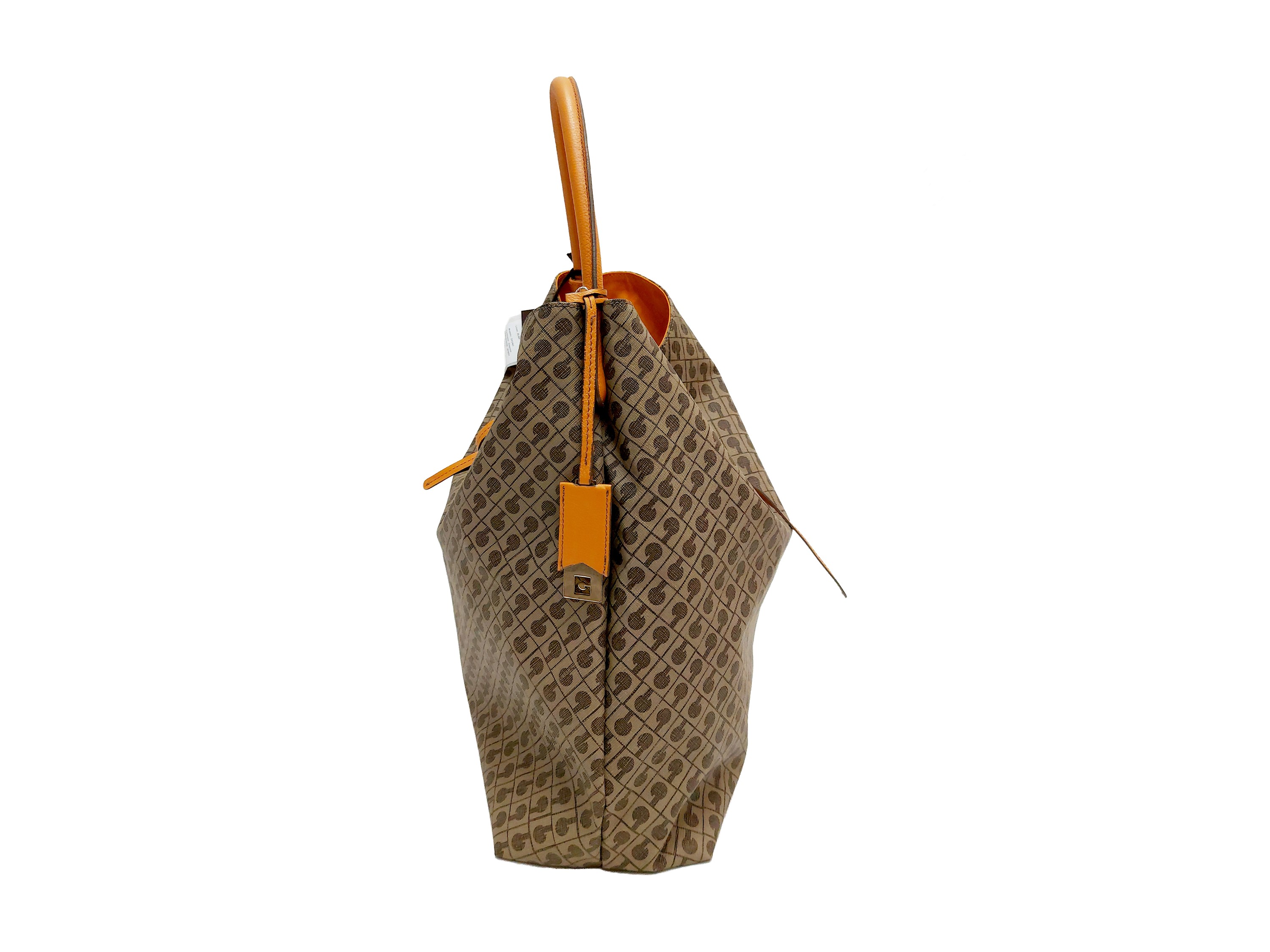 Gherardini - Shopper in Tessuto Monogram Marrone