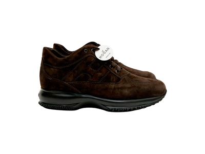 Hogan, Sneakers Interactive in scamosciato marrone