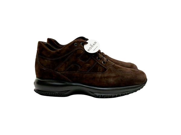 Hogan - Sneakers Interactive scamosciate marrone