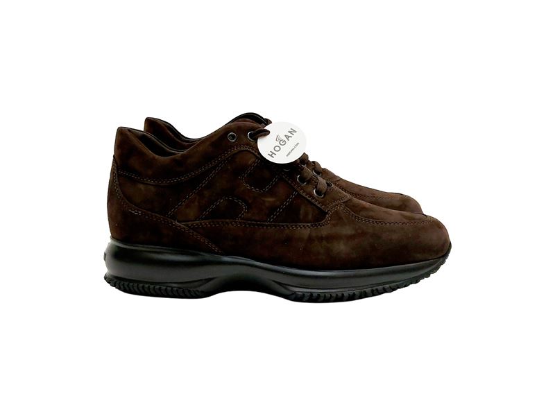 Hogan, Sneakers Interactive in scamosciato marrone