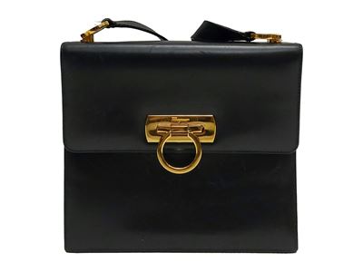 Salvatore Ferragamo, Borsetta a tracolla in pelle blu