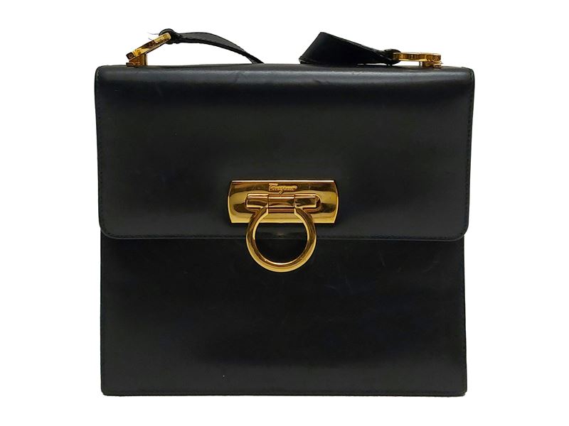 Salvatore Ferragamo - Borsetta a Tracolla in Pelle Blu