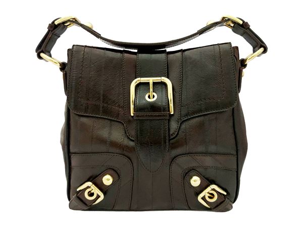 Dolce & Gabbana - Borsa a spalla in pelle marrone