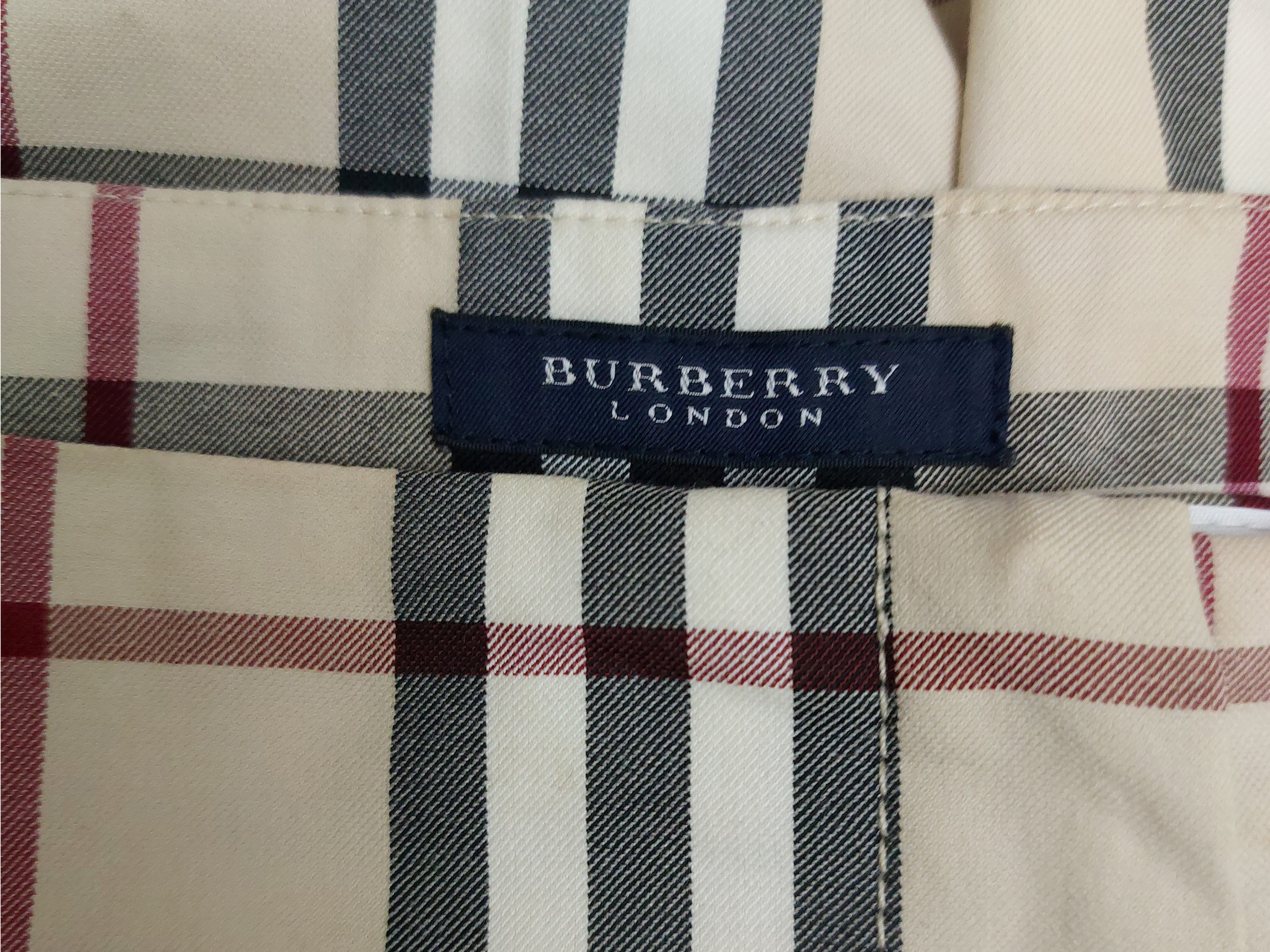 Burberry - Pantaloni in Cotone Check