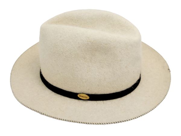 Panizza - Cappello da uomo in feltro panna