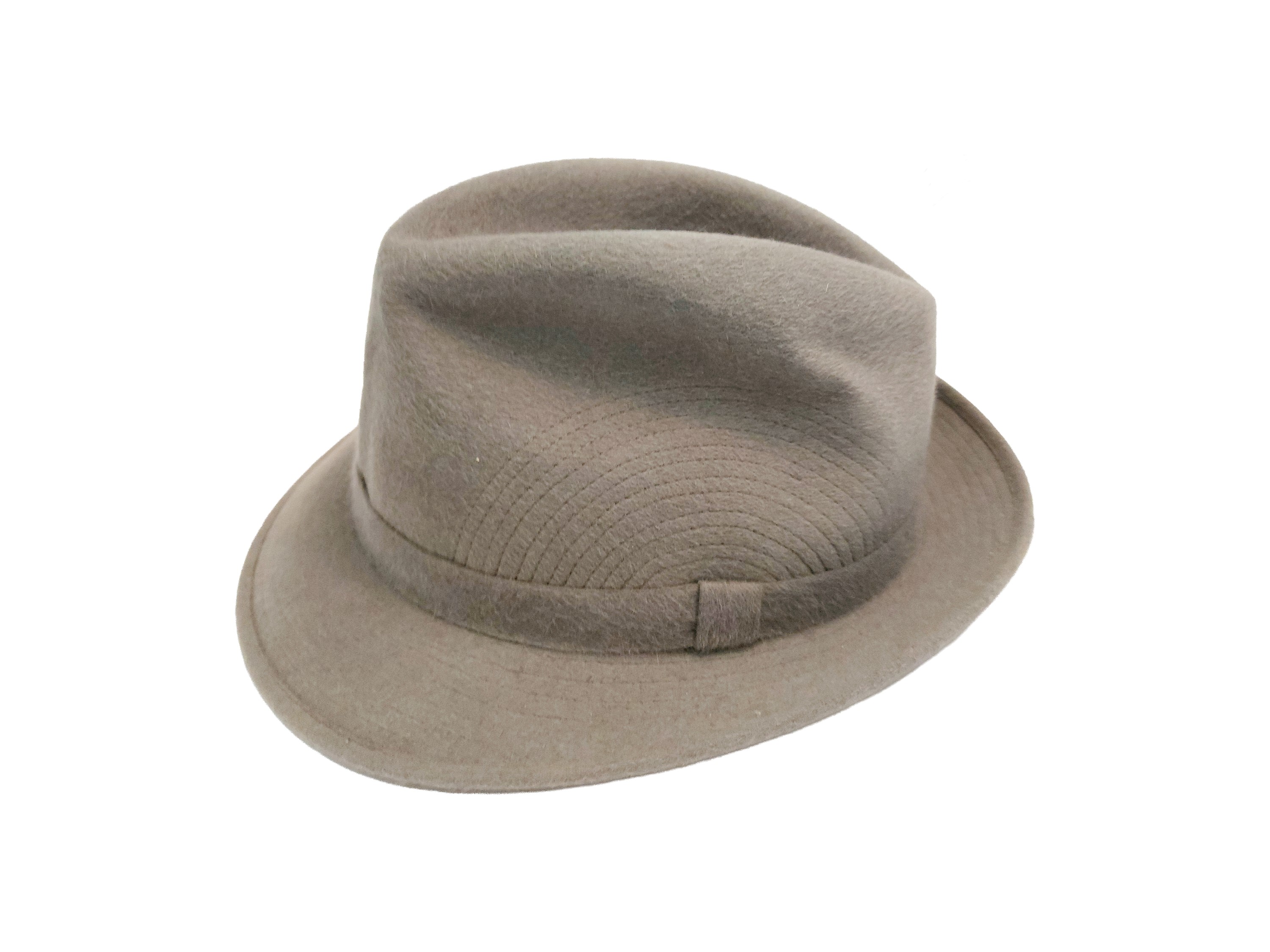 Panizza, Cappello da uomo modello Trilby Royal in lapin grigio perla