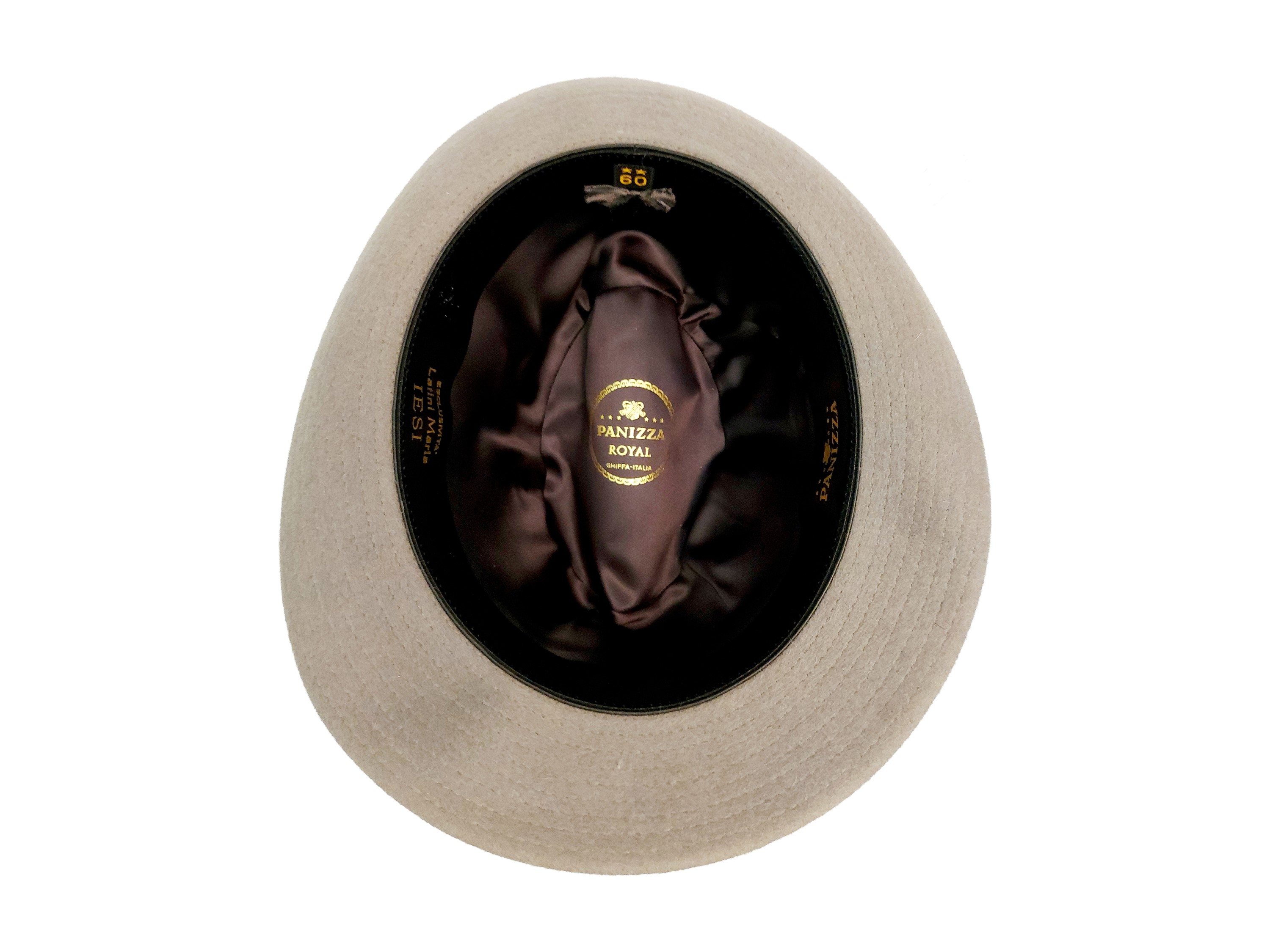 Panizza, Cappello da uomo modello Trilby Royal in lapin grigio perla