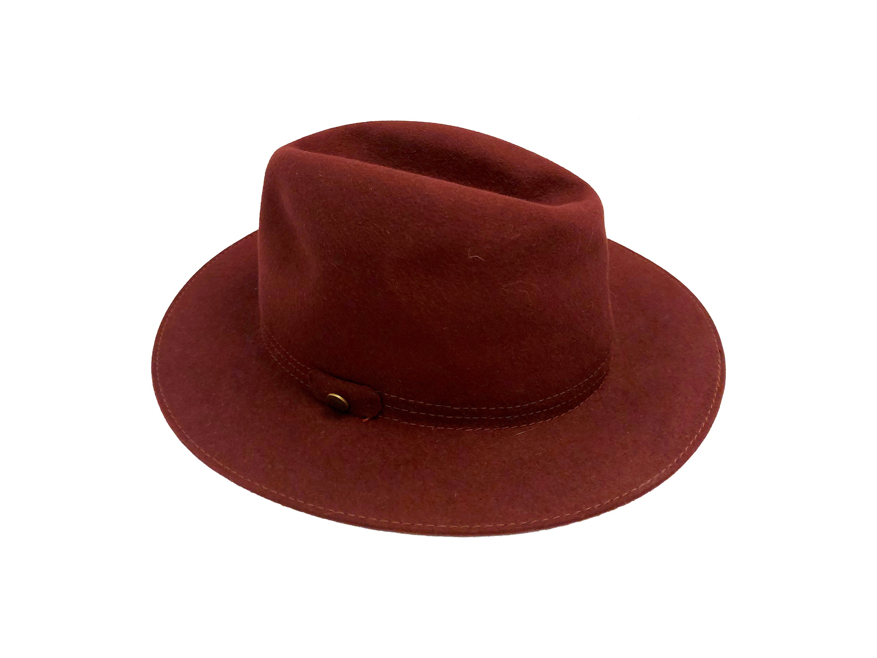 Guerra, Cappello da uomo modello Fedora in lapin vinaccia