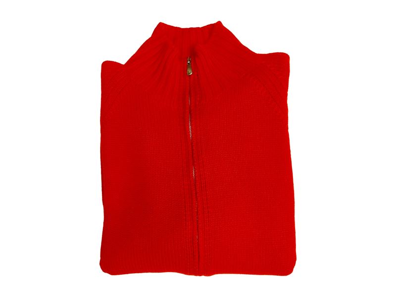 Malo - Cardigan in Cashmere Rosso