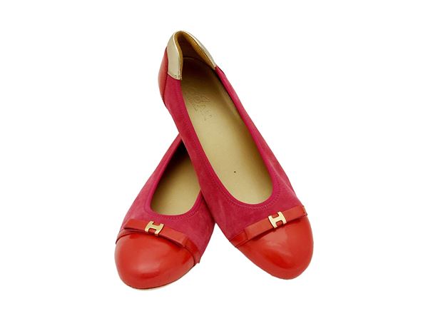Hogan – Fuchsia suede ballet flats