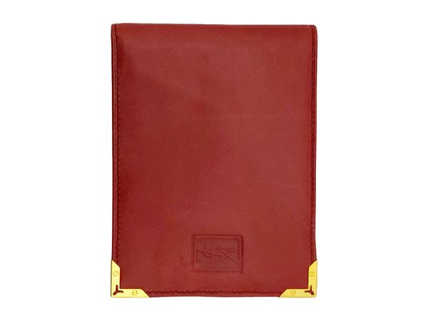 YSL - Portafogli in pelle bordeaux