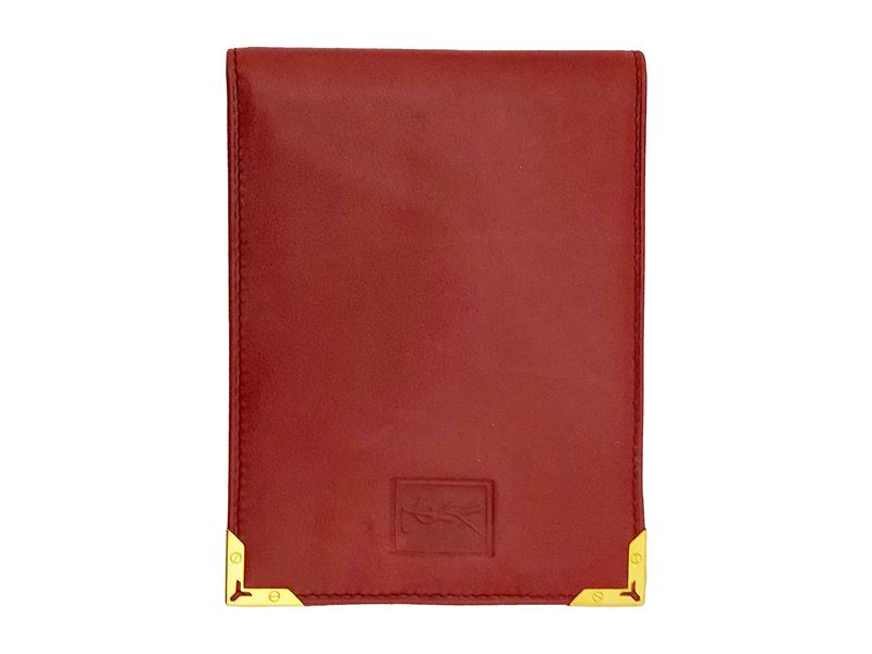 Ysl - Portafogli in Pelle Bordeaux