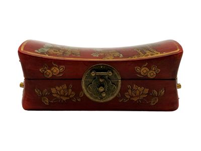 Scatola Cuscino Cinese in Legno Laccato