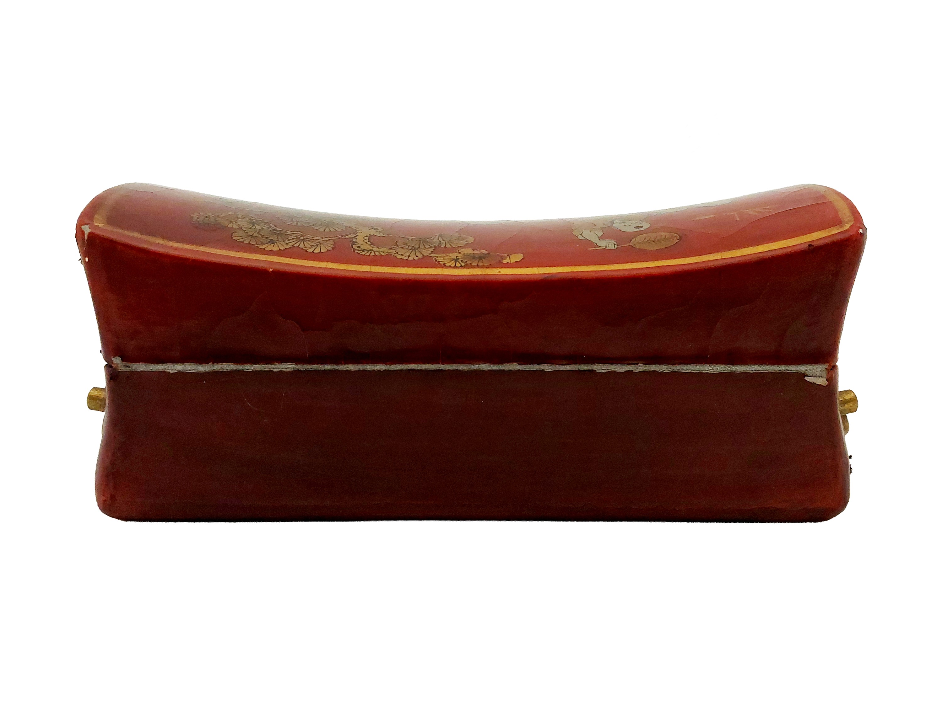Scatola Cuscino Cinese in Legno Laccato