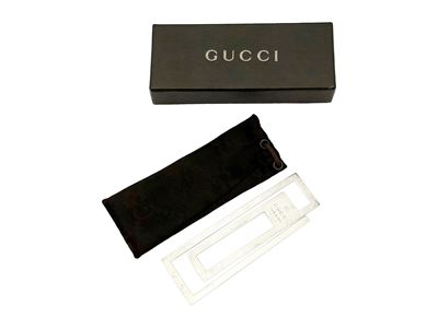 Gucci, Segnalibro in argento 925 con custodia e scatola originali