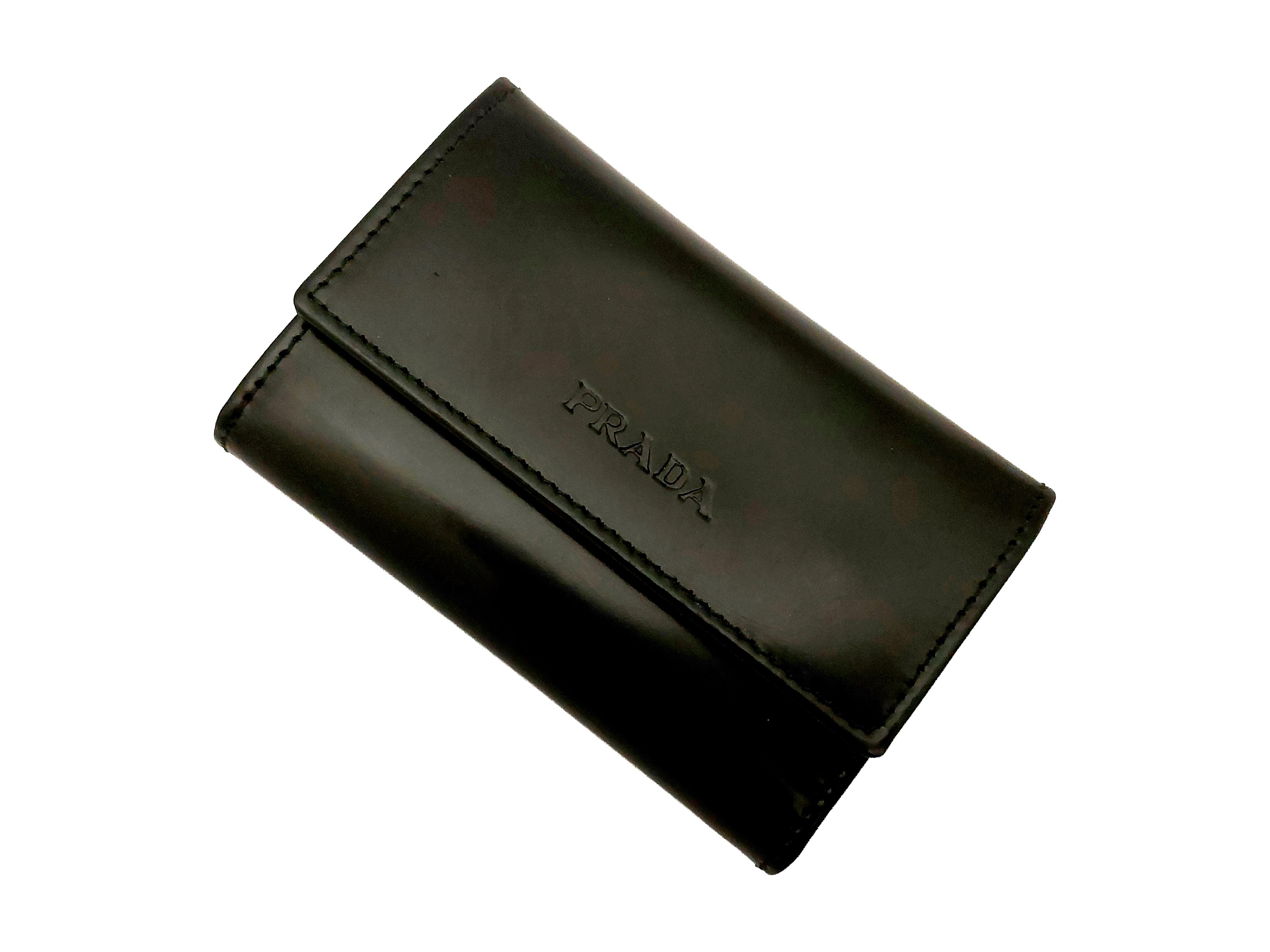 Prada - Portachiavi in Pelle Saffiano Nera