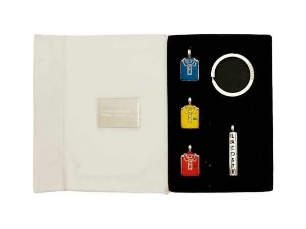 Lacoste - Keychain with a set of interchangeable charms
