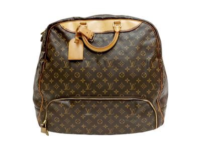 Louis Vuitton, Borsone da viaggio Evasion in tela monogram con finiture in vacchetta naturale
