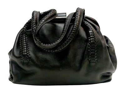 Salvatore Ferragamo, Borsa a spalla Irma in pelle di vitello nera