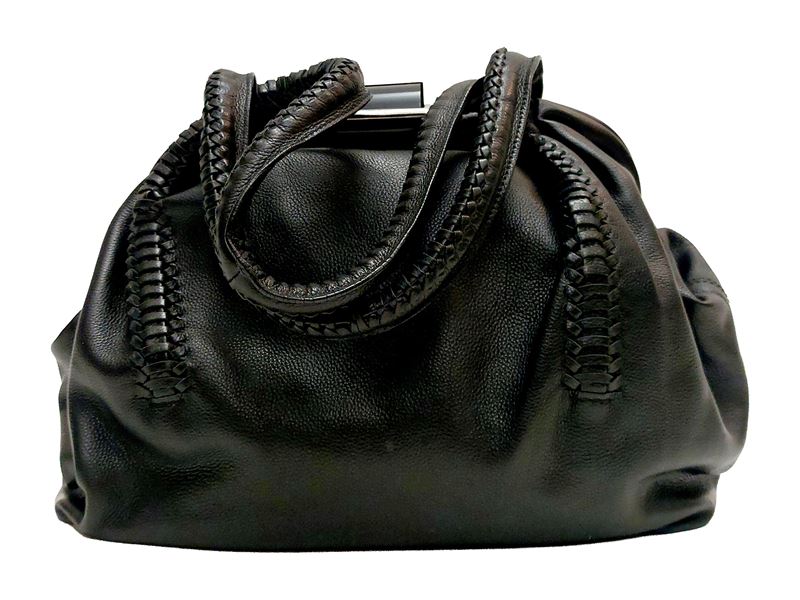 Salvatore Ferragamo - Borsa a Spalla Irma in Pelle di Vitello Nera