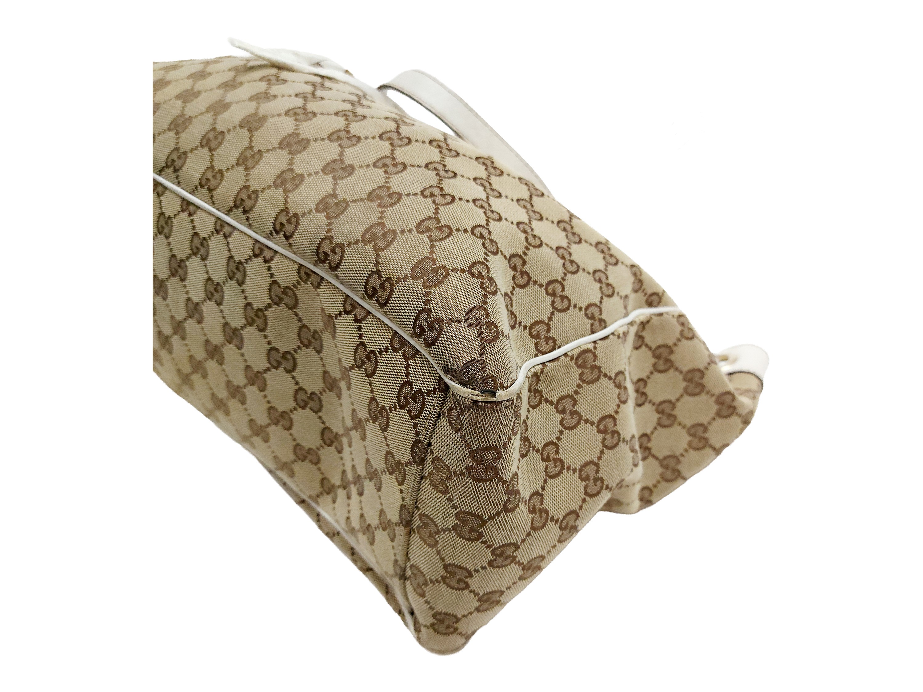 Gucci, Borsa Positano in tessuto GG beige e marrone