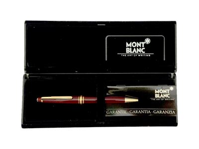 Montblanc, Penna a sfera Meisterstück Mont Blanc bordeaux (modello 164) con custodia e garanzia o...