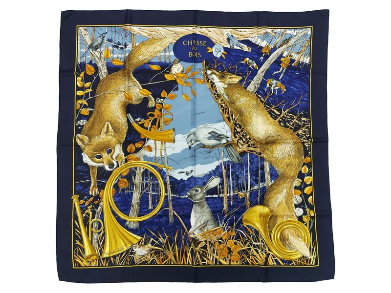 Hermès - Foulard in Seta "chasse Au Bois"