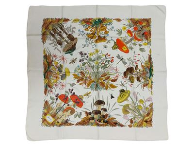Gucci - Foulard in Seta "funghi"