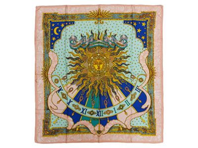 Hermès, Foulard in seta “Carpe diem” disegnato da Joachim Metz (1994)